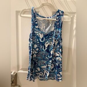 Lilly Pulitzer Blue and White Tank Top